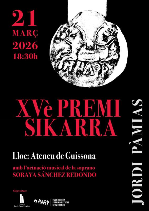 cartell Acte de lliurament del Premi Sikarra 2026 - Guissona