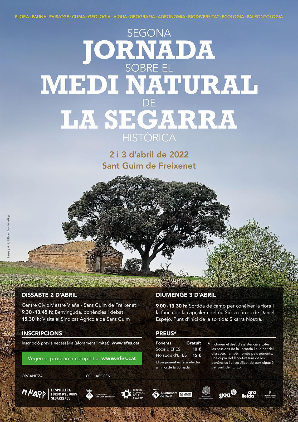 cartell Segona Jornada sobre el Medi Natural de la Segarra històrica
